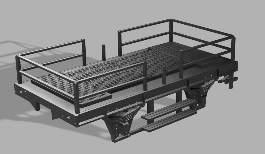 NSWGR shunter's float wagon — 3D render, testing stage